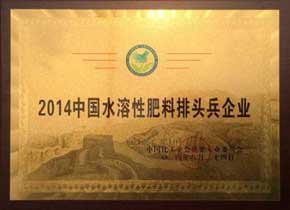 2014中國(guó)水溶性肥料排頭兵企業(yè)